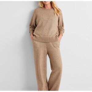 State of Day NEW Indulge & Rest Sweater Loungewear Set Women XL Beige Tan FLAWED